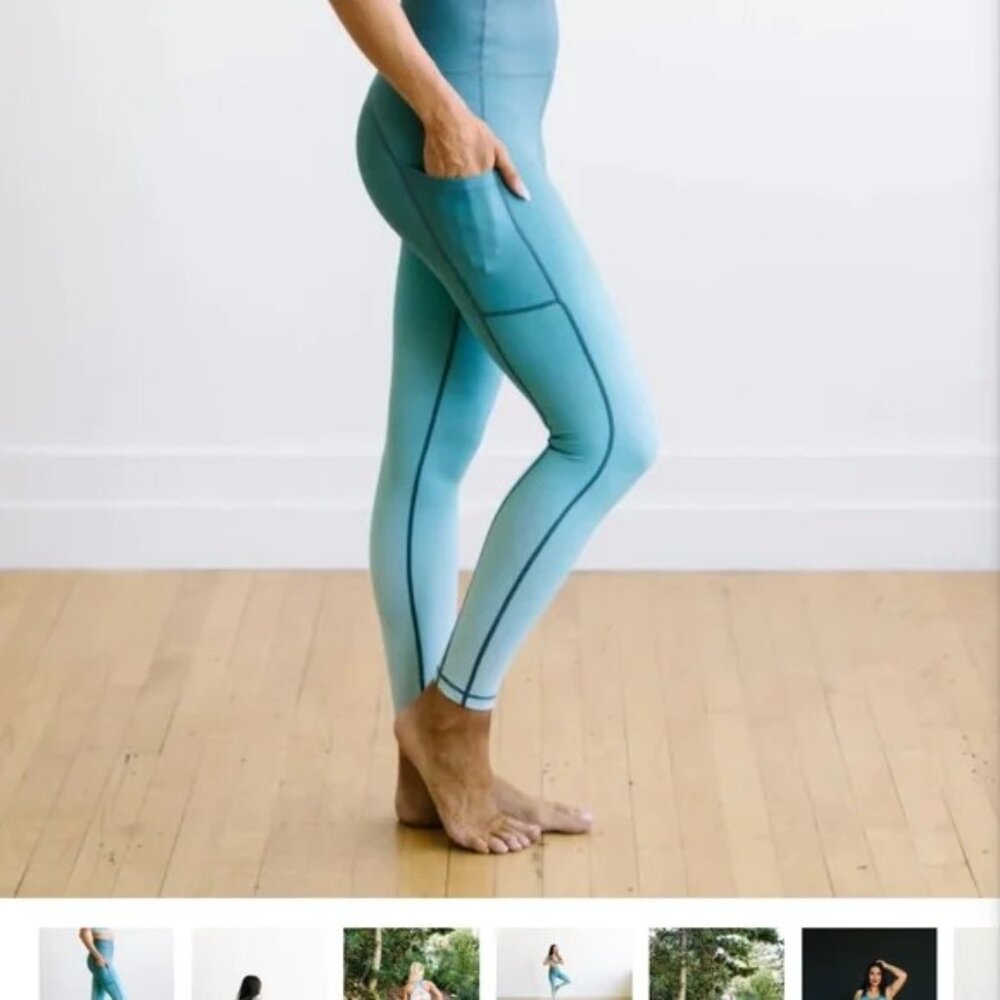 Maven Thread Teal Ombre Leggings, size medium
